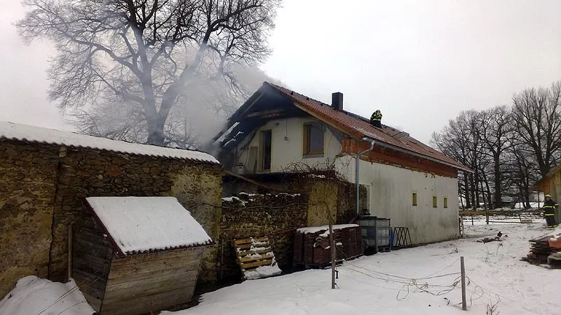 Požár rodinného domu v Libívi