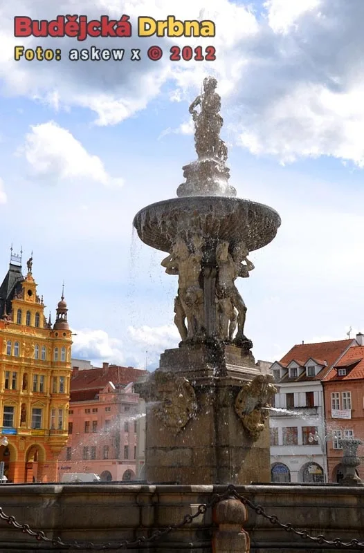 Samsonova kašna na budějckém náměstí