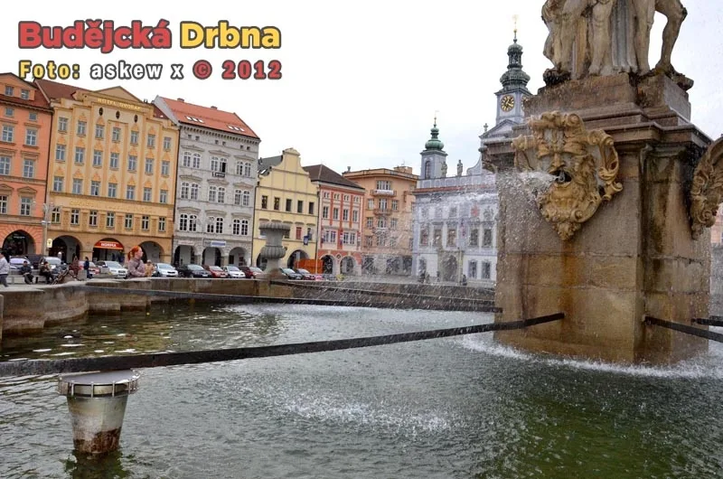 Samsonova kašna na budějckém náměstí