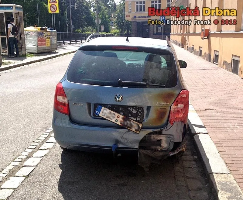 Zasažené osobní auto