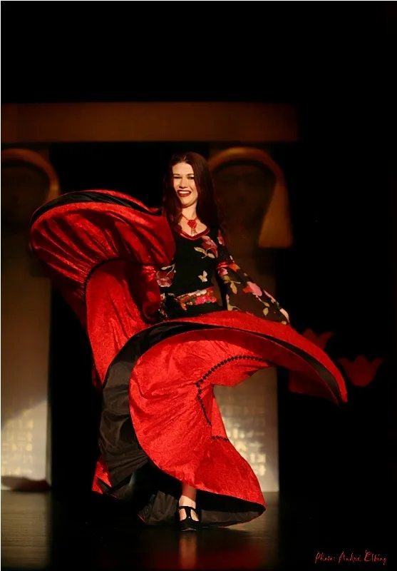 Warda při tančení španělského flamenca