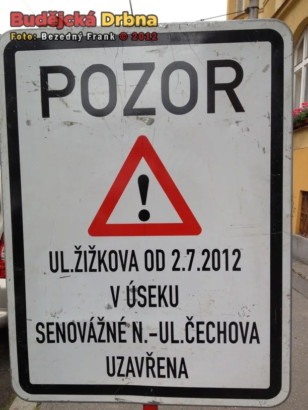 Upozornění pro řidiče