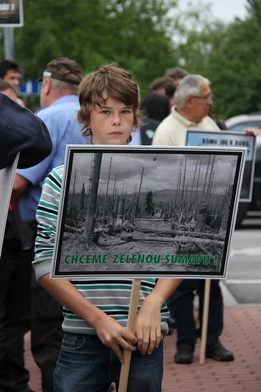 Protest a Antiprotest v Hluboké nad Vltavou