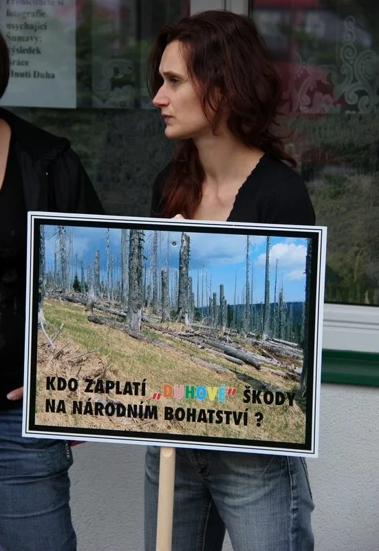 Protest a Antiprotest v Hluboké nad Vltavou