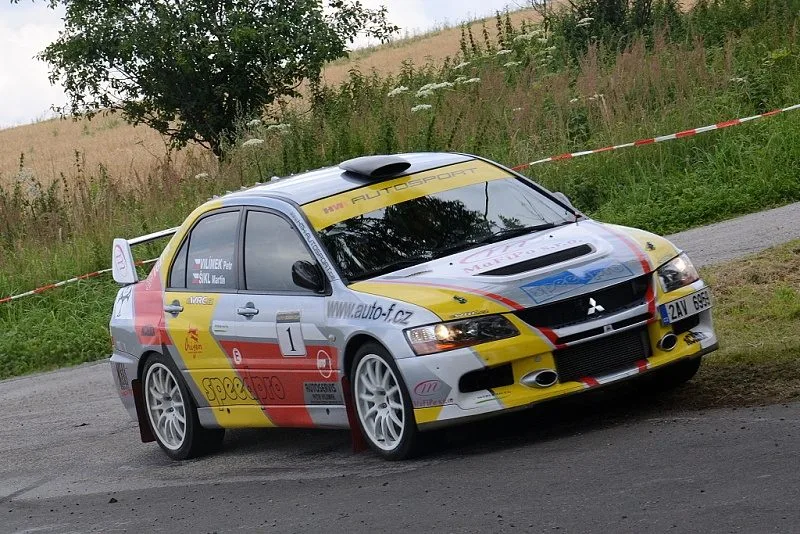 Mitsubishi Lancer EVO 9 vítězné posádky Martin Šikl a Petr Vilímek