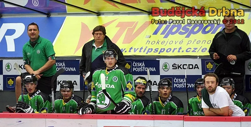 František Výborný na mladoboleslavské střídačce