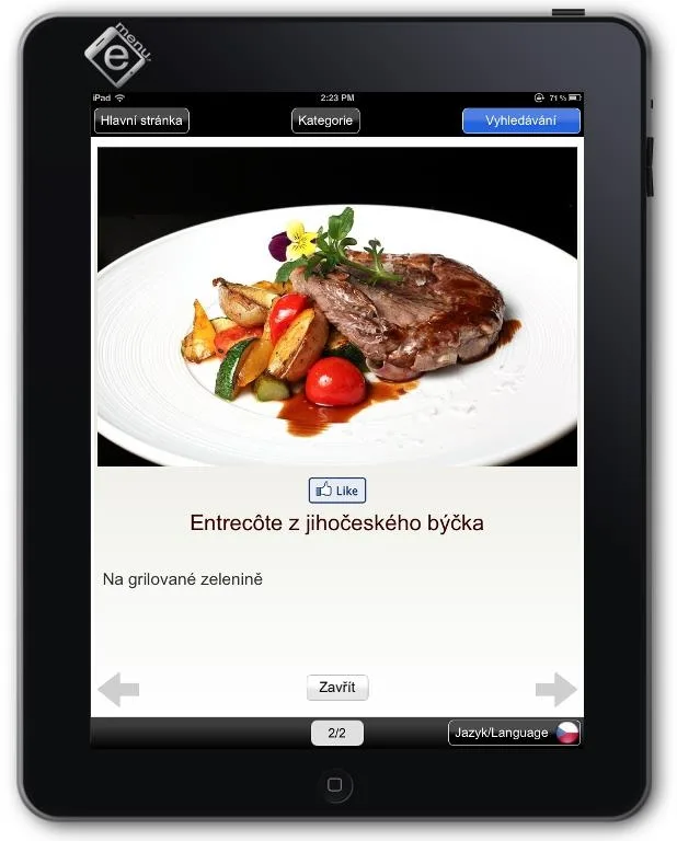 RestauRaCe Hluboká: eMenu 3