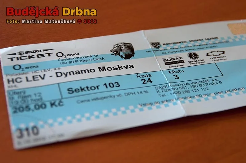 Vstupenka na prestižní utkání v pražské O2 areně