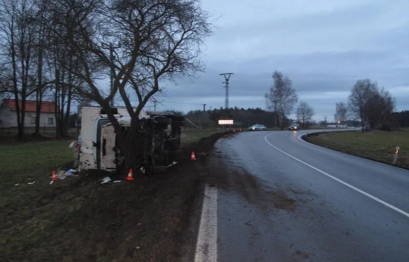 Havarované nákladní vozidlo Renault Midlum