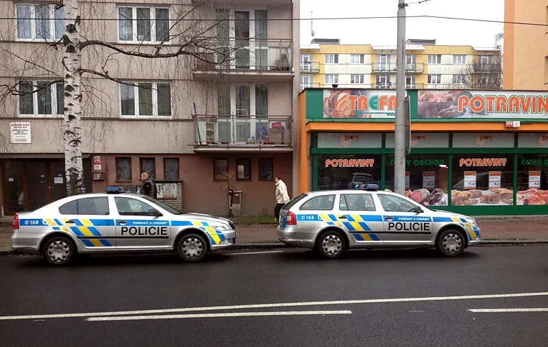 Dva policejní vozy zasahovaly u dnešní krádeže v prodejně na Lidické třídě