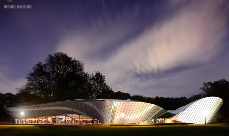 S tímto návrhem Centra halových sportů se pražské studio Vision Architecture nakonec soutěže nezúčastnilo. Hala by se nevešla na vymezený pozemek