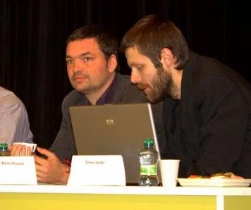 Učitel Martin Rosocha (vlevo) a Šimon Heller