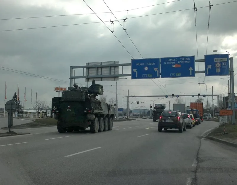 Vojenské Pandury na Strakonické v Budějcích