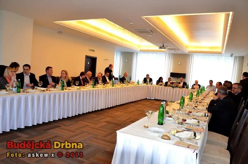 Delegace na večeři v RRC Hluboká nad Vltavou