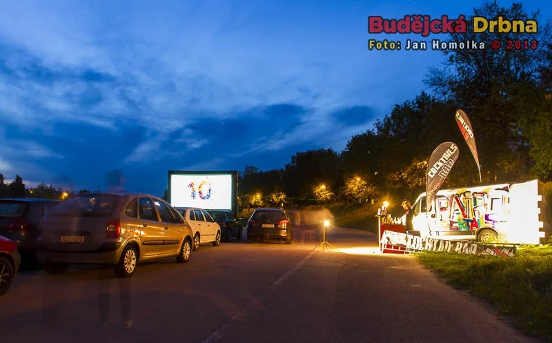 Autokino při Budějovickém Majálesu 2013