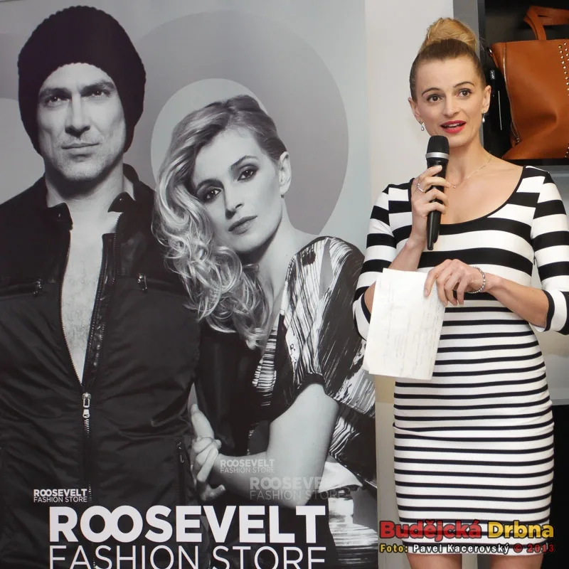 Večerem provázela herečka a tvář Roosevelt Fashion Storu Ivana Jirešová