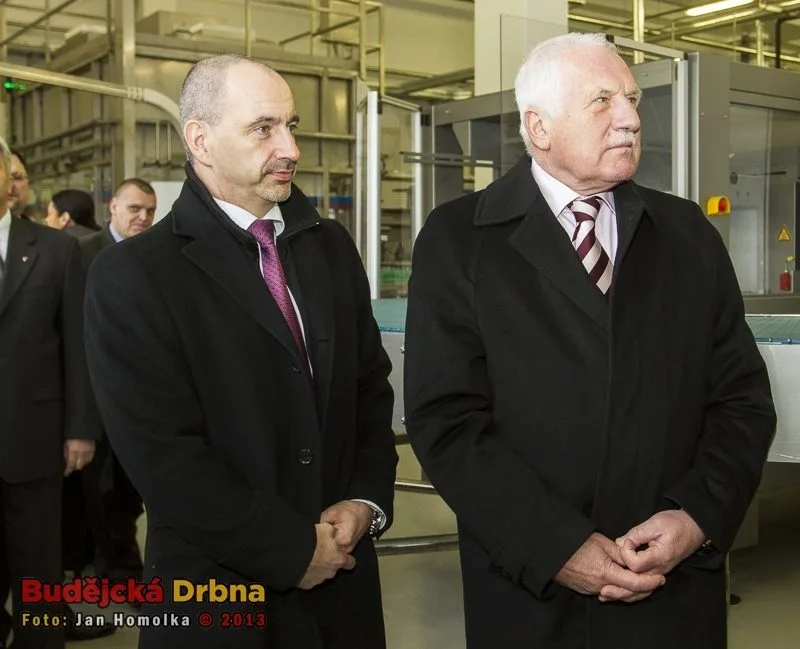 Václav Klaus (vpravo) s ministrem průmyslu a obchodu Martinem Kubou