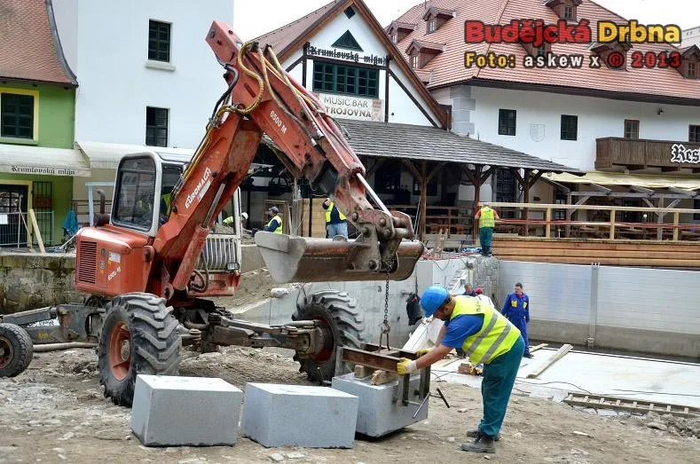 Rekonstrukce jezu Jelení lávka Český Krumlov - stavební práce finišují
