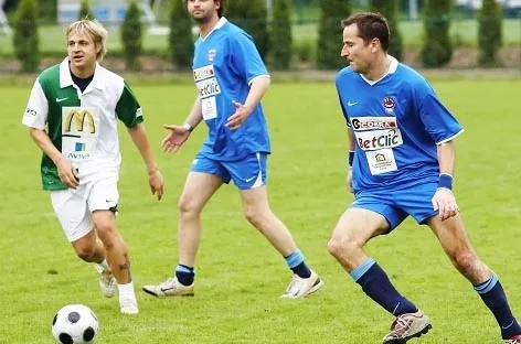 Robert Záruba při fotbalové exhibici na Hluboké