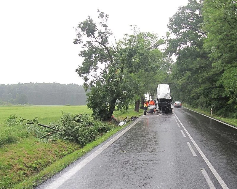 Tragická nehoda Iveco Daily u Nové Hospody