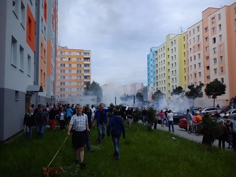 Protest kvůli problémům v soužití s Romy