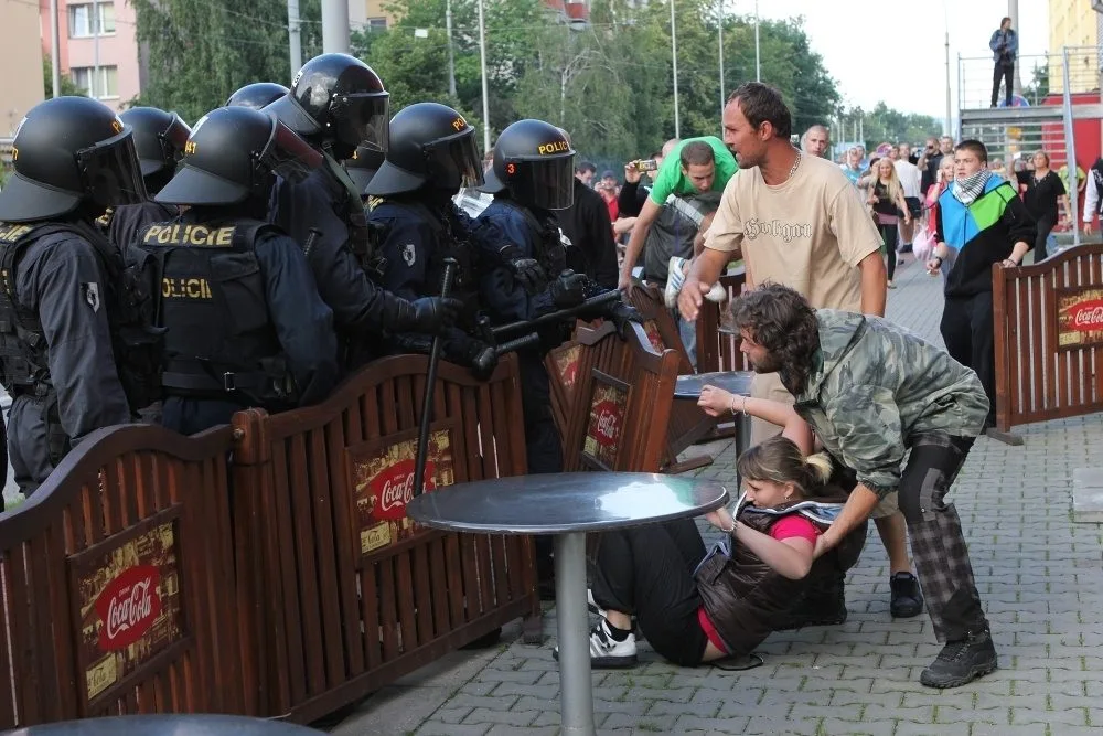Demonstrace 2 v Českých Budějovicích, sídliště Máj