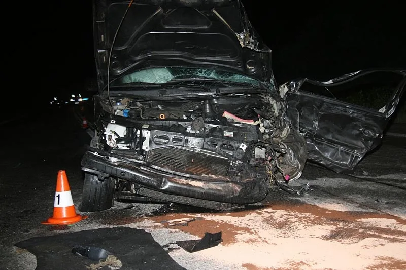 Škoda Octavia po srážce s ivecem