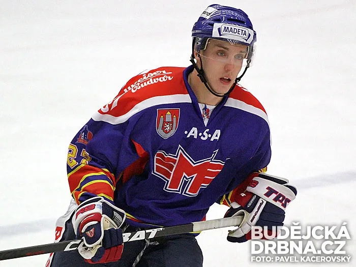 O snížení na 4:2 se v Olomouci postaral budějcký útočník Marek Vaniš