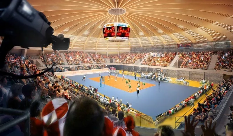 Interiér hlavní haly Centra halových sportů