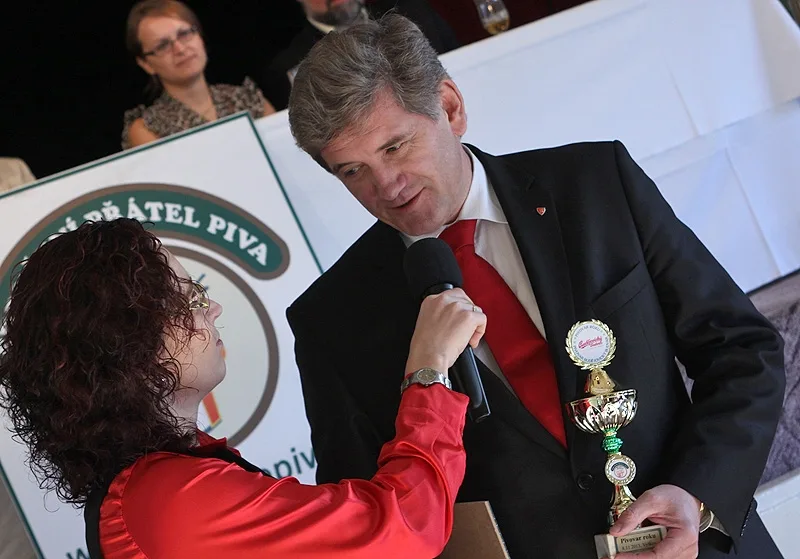 Jiří Boček přebírá titul Pivovar roku