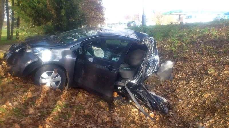 Toyota Yaris po havárii Na Dlouhé louce