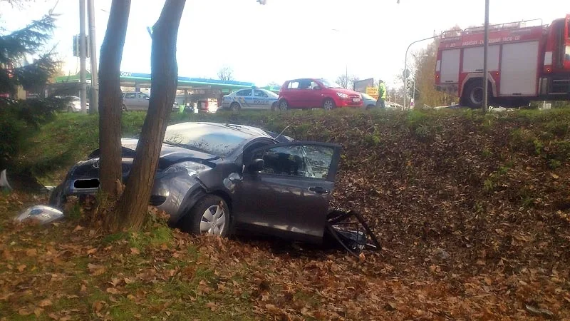Toyota Yaris po havárii Na Dlouhé louce