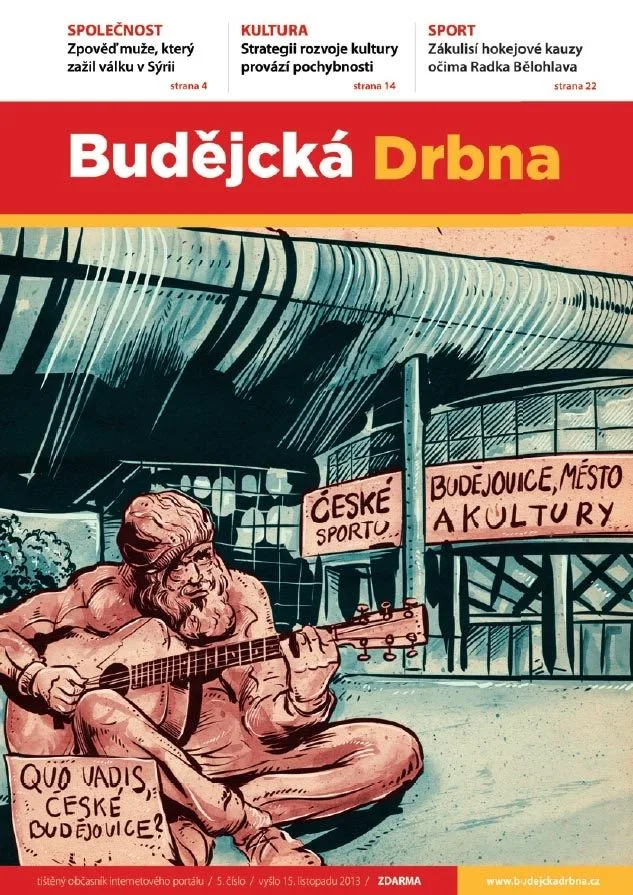 Páté číslo tištěného občasníku Budějcké Drbny