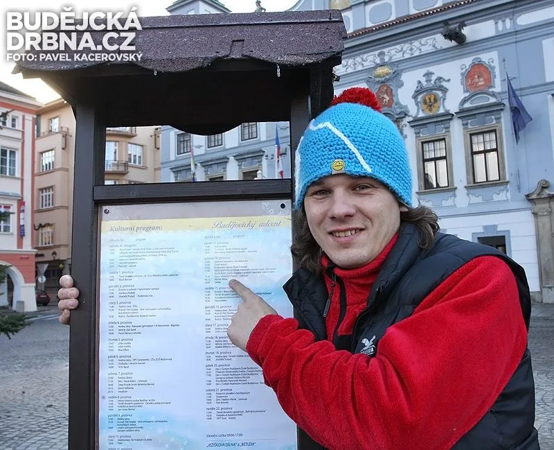 David Kovařík se svým dítkem - kulturním programem Budějovického adventu