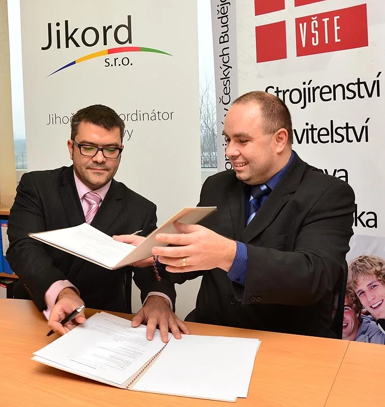 Podpis smlouvy o založení společného pracoviště VŠTE a JIKORDu