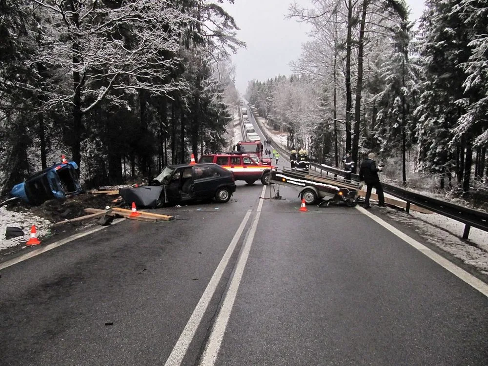 Tragická dopravní nehoda u Nažidel na Českokrumlovsku