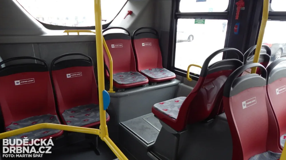 Elektrický autobus Siemens-Rampini na testovací jízdě v Budějcích