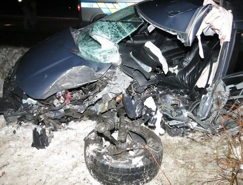 Mazda CX-7 po tragické havárii u Strážkovic