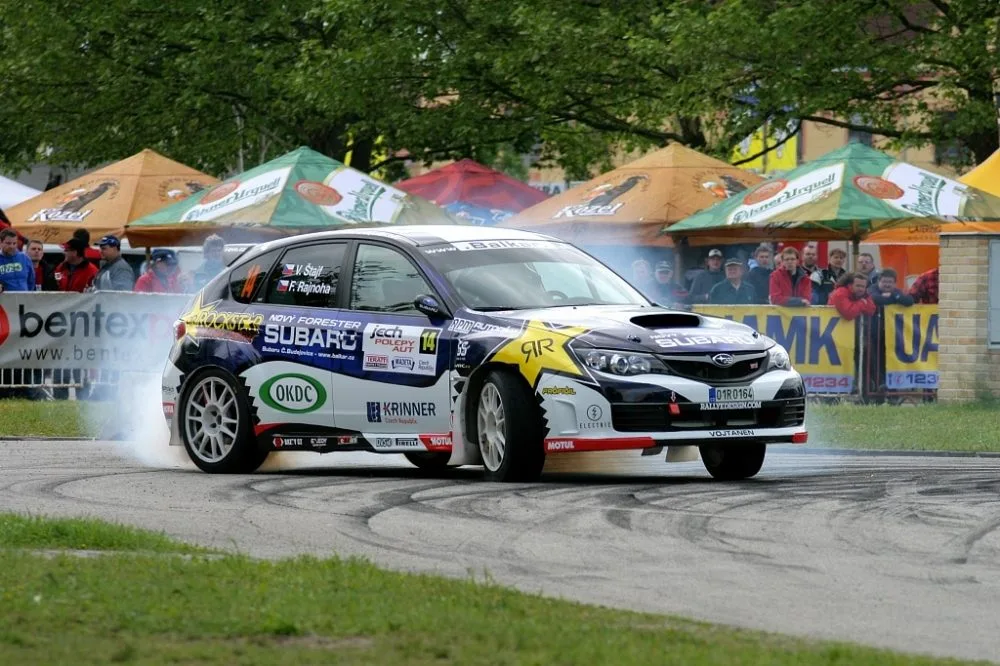Vojtěch Štajf a František Rajnoha na českobudějovickém Výstavišti. Foto Jan Marek