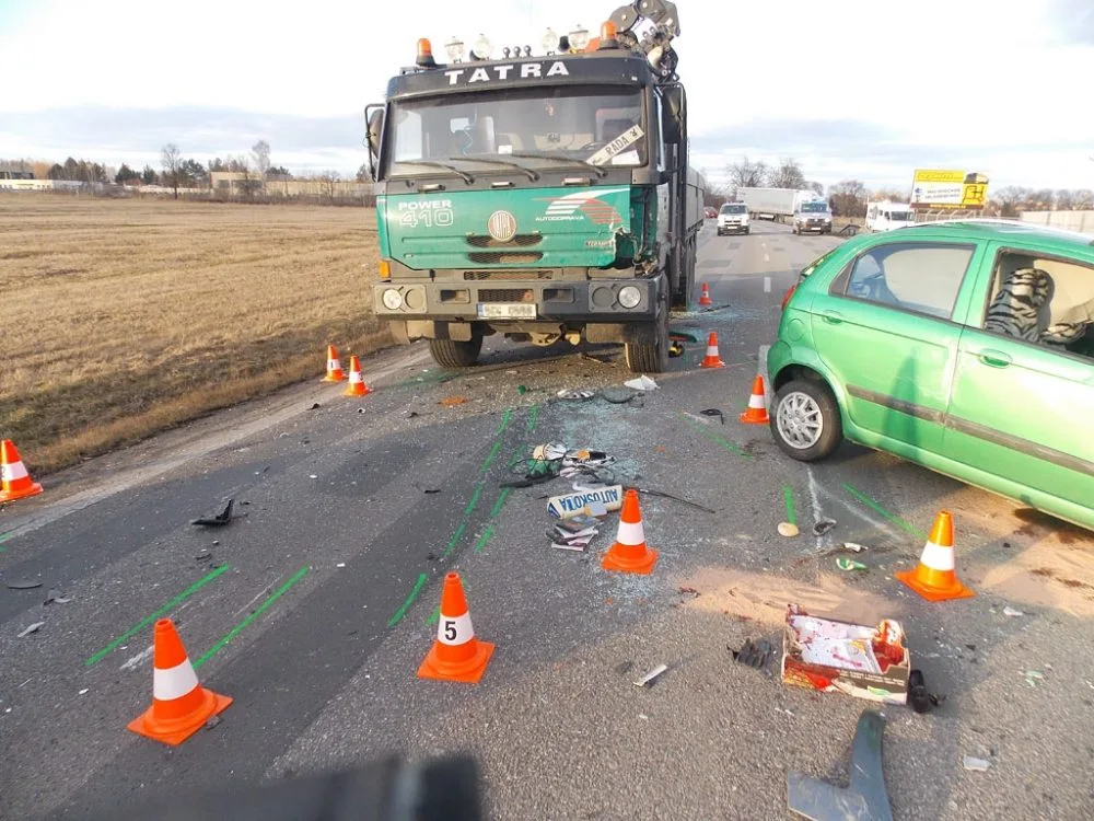 Srážka Chevroletu Matiz a Fiatu Scudo u Plané