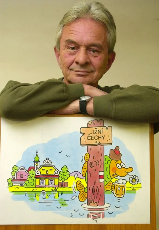 Jaroslav Kerles s kaprem Jakubem, symbolem jižních Čech
