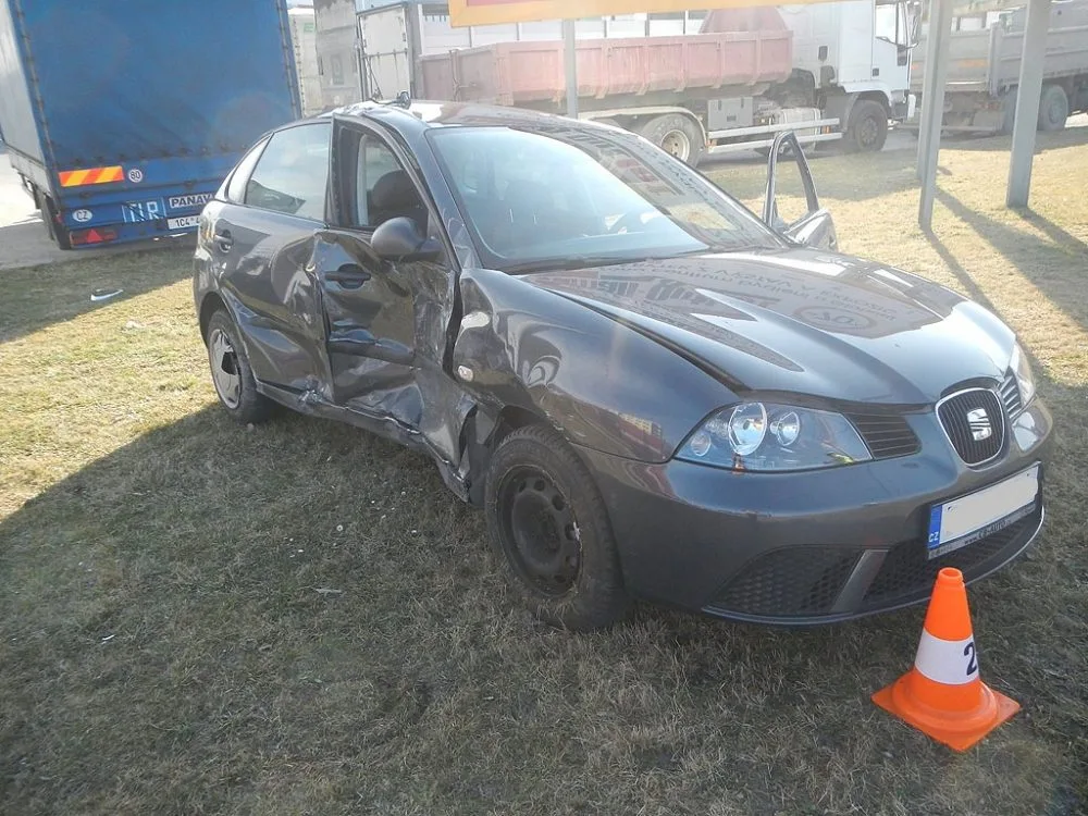 Havarovaný Seat Ibiza