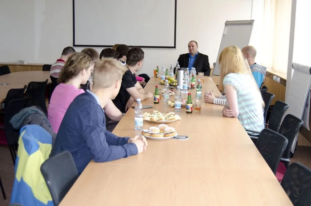 Setkání rektora Marka Vochozky se studenty