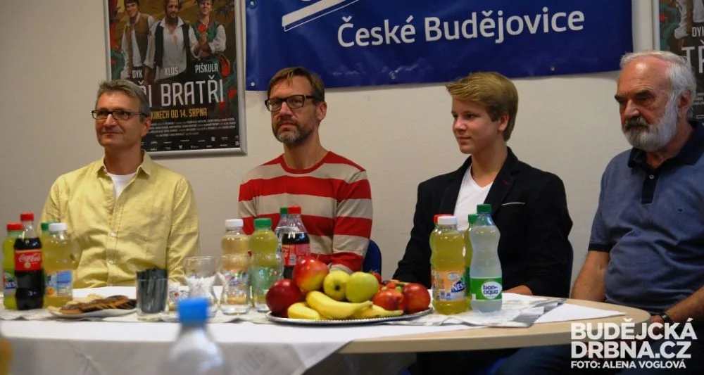 Novou pohádku uvedli Jan Svěrák, David Matásek, Zdeněk Piškula a Zdeněk Svěrák (zleva)