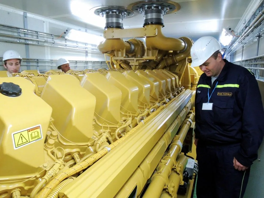 Dieselgenerátor v prvním bloku Jaderné elekrárny Temelín