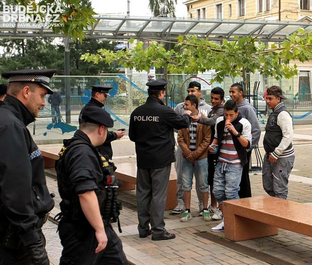 Romští chlapci policisty provokovali