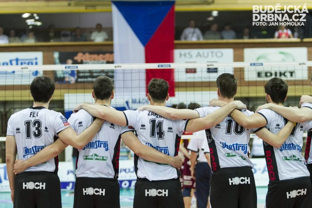 Volejbalisté Jihostroje během play off minulého ročníku extraligy