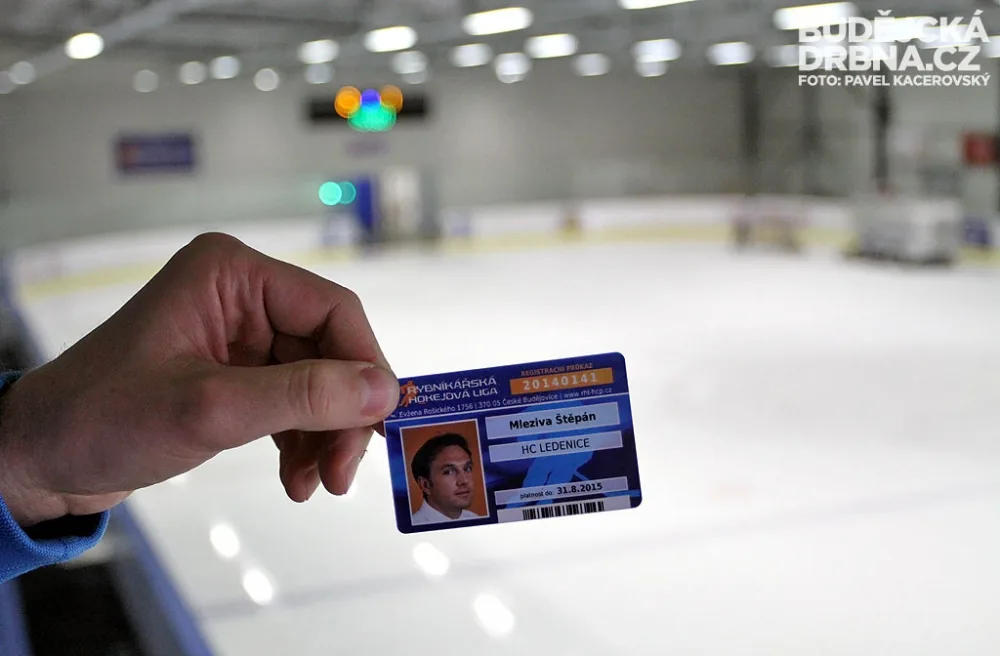 Registrační průkaz hráče Rybníkářské hokejové ligy