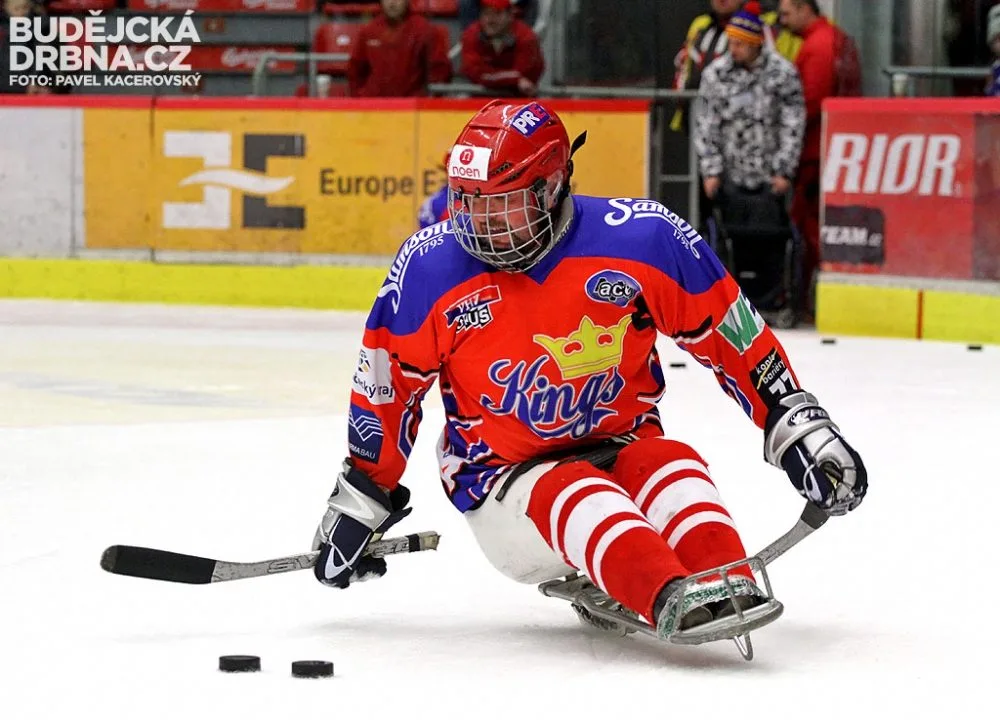 Ukázka tréninku sledge hokeje