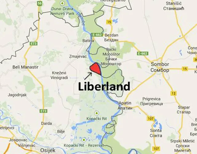 Liberland na mapě